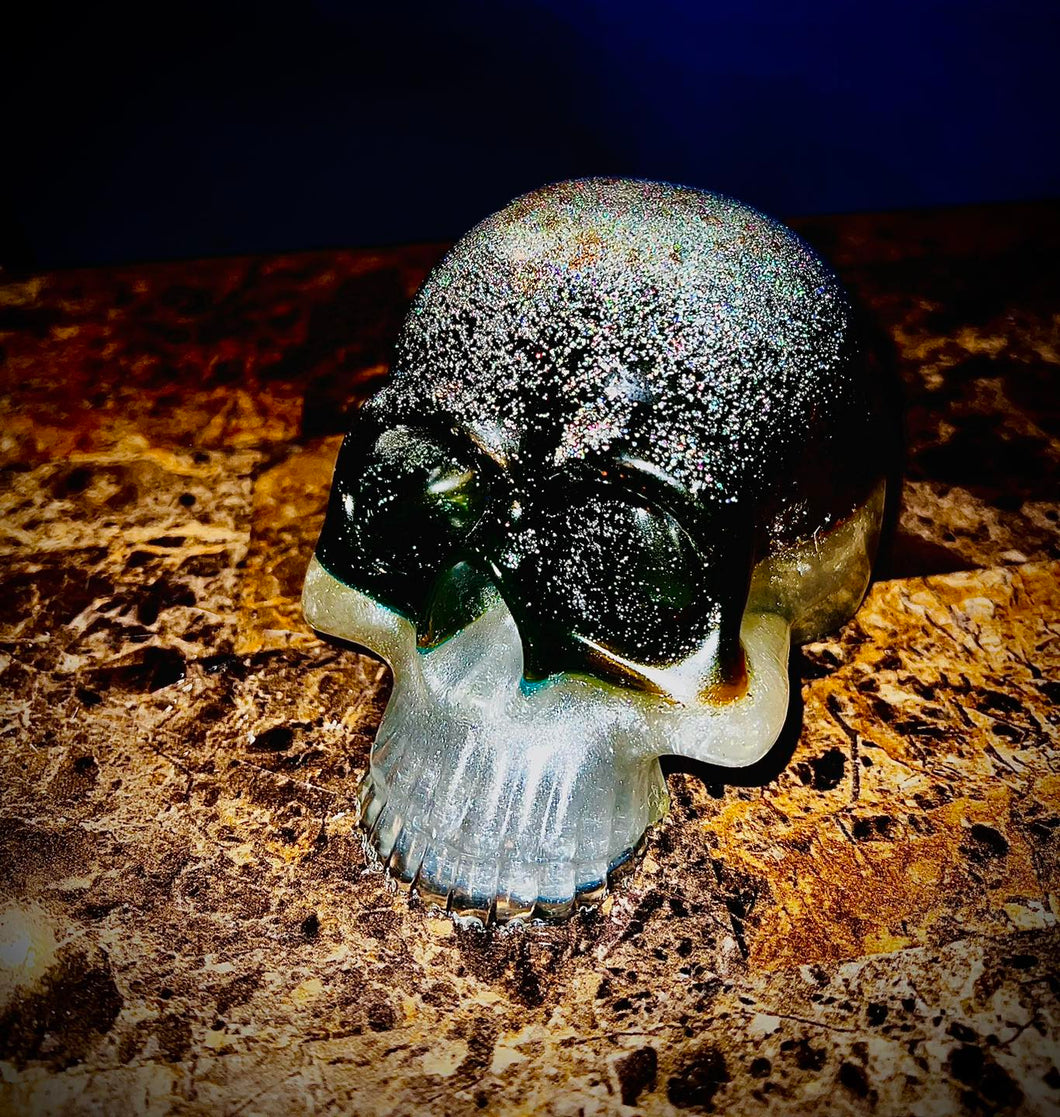 Large Custom Hand Poured  Resin Skull