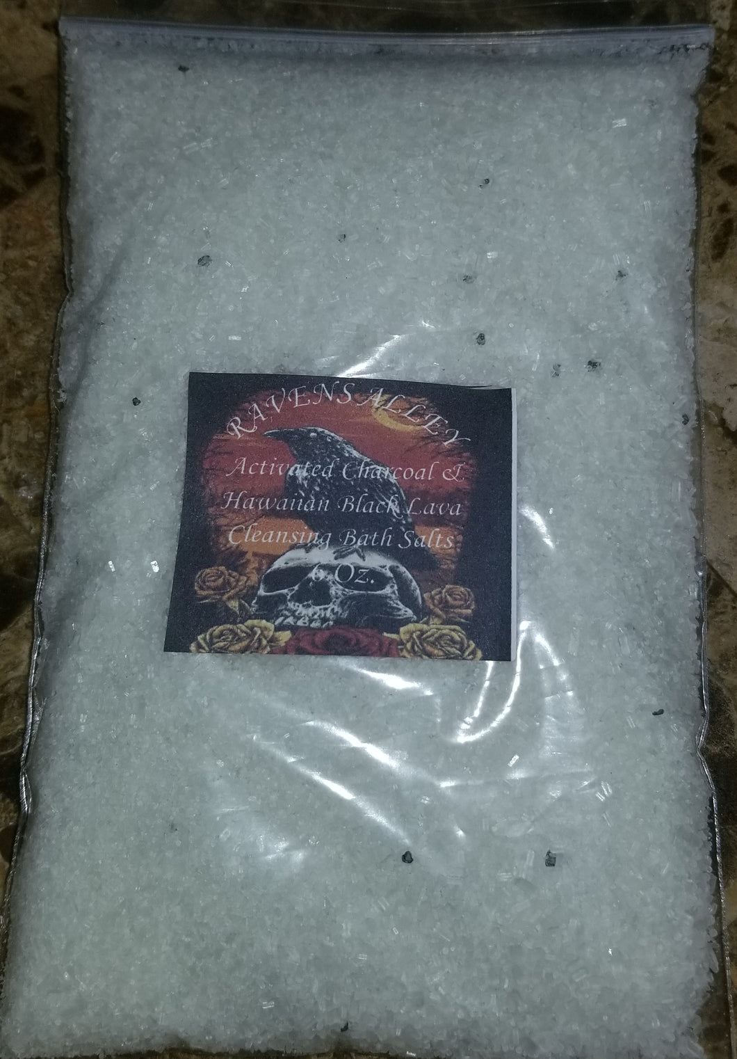 Activated Charcoal and Hawaiian Black Lava Salt Cleansing Bath 6 Oz.